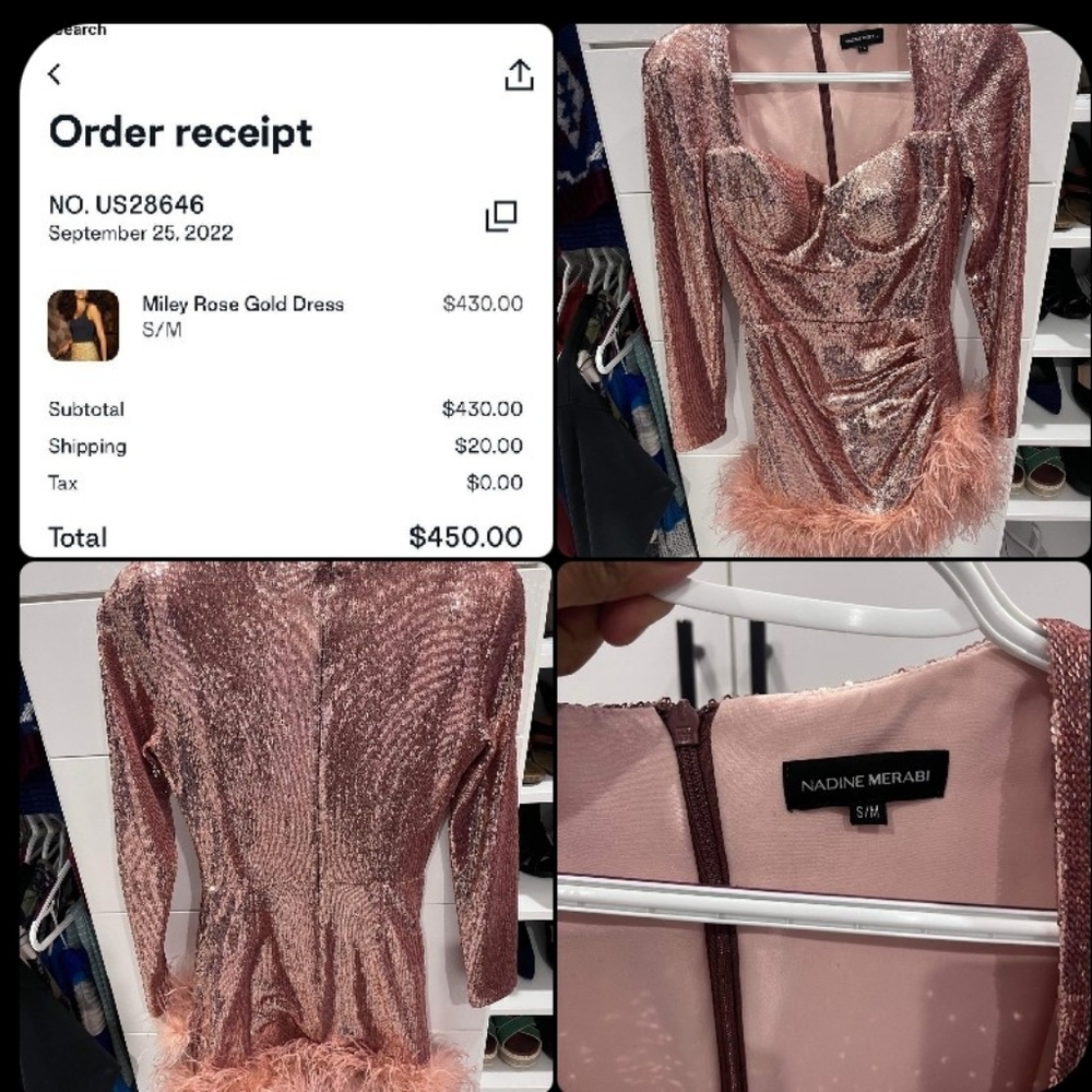*SALE* Miley Rose Gold Dress